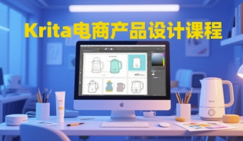 Krita电商产品设计课程，掌握从工具使用到创意落地的全链路设计能力-鑫梵淘