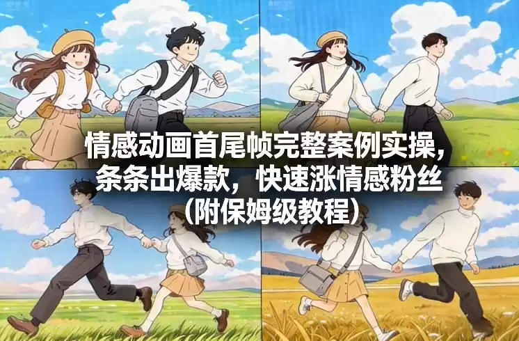 情感动画首尾帧完整案例实操，条条出爆款，快速涨情感粉丝(附保姆级教程)-鑫梵淘