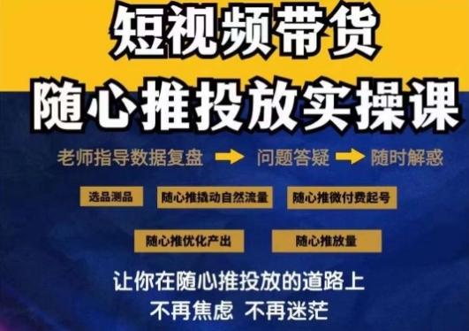 2024好物分享随心推投放实操课，随心推撬动自然流量/微付费起号/优化产出-鑫梵淘