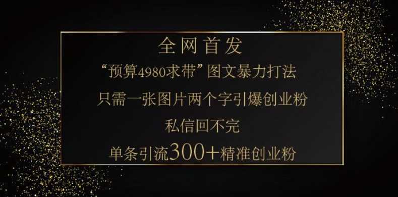 小红书神奇图片引流法，只需一张图，就能单条笔记凭借此方法，轻松引流 300 + 精准创业粉-鑫梵淘