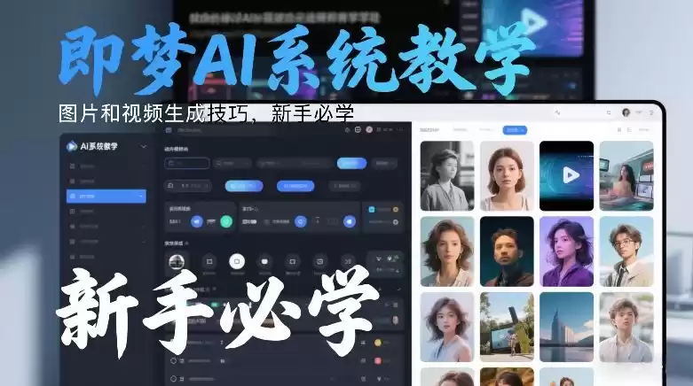 即梦AI系统教学，图片和视频生成技巧，新手必学-鑫梵淘