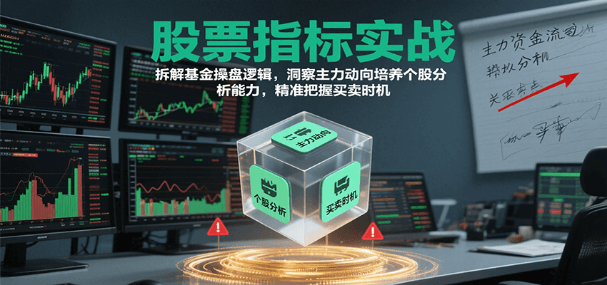 股票指标实战，基金操盘逻辑拆解，洞察主力动向培养个股分析能力把握买卖时机(更新)-鑫梵淘