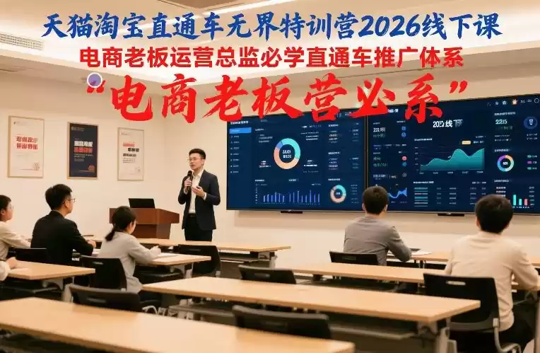 天猫淘宝直通车无界特训营2026线下课，电商老板运营总监必学直通车推广体系-鑫梵淘