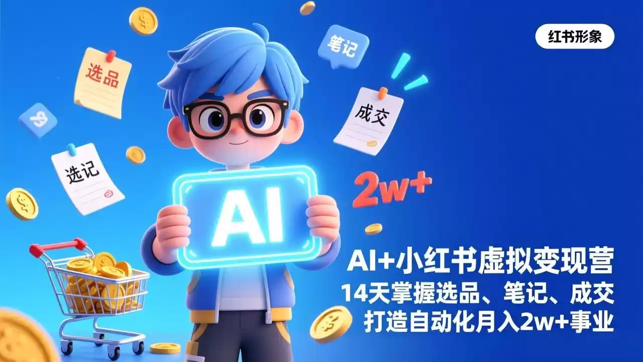 AI+小红书虚拟变现营(完结-鑫梵淘