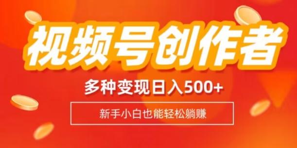 视频号创作者计划，多种变现方式，日入500+【内附1080g视频素材】-鑫梵淘
