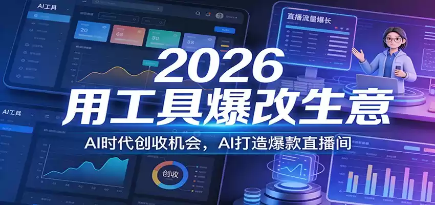 2026用工具爆改生意，AI时代创收机会，AI打造爆款直播间-鑫梵淘