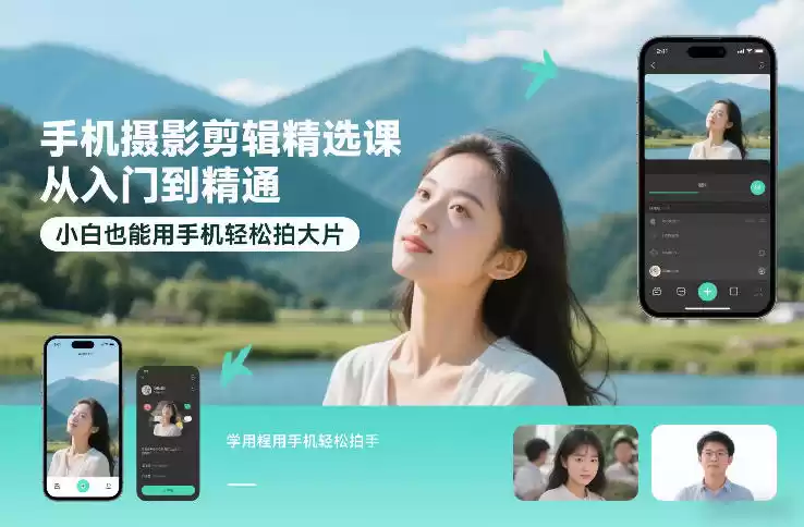 手机摄影剪辑精选课，从入门到精通，小白也能用手机轻松拍大片-鑫梵淘