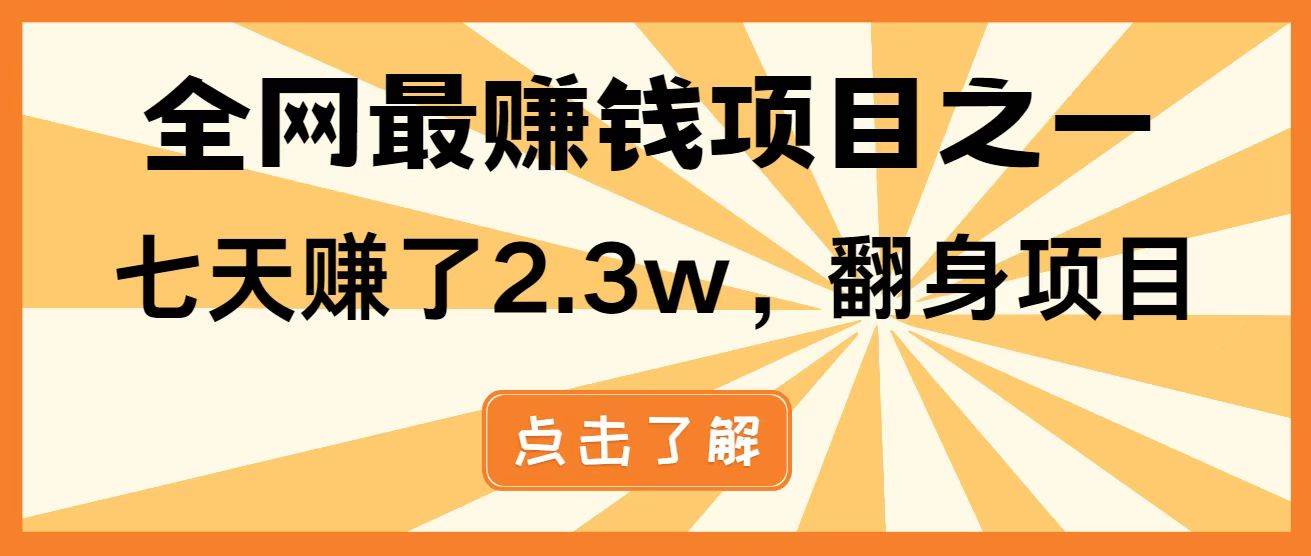（14723期）暴利项目，每天被动收益1500+，长期管道收益！0成本自己做老板！-鑫梵淘