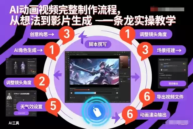 AI动画视频完整制作流程，从想法到影片生成一条龙实操教学-鑫梵淘