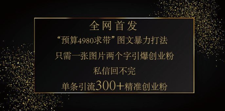 小红书神奇图片引流法，只需一张图，就能单条笔记凭借此方法，轻松引流 300 + 精准创业粉-鑫梵淘