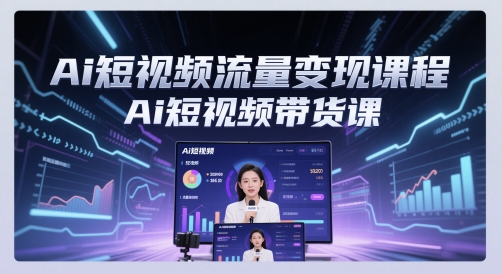 Ai短视频流量变现课程，Ai短视频带货课-鑫梵淘