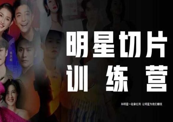 王子·明星切片线上训练营（2023），和明星一起拿红利，让明星为我们赚钱-鑫梵淘
