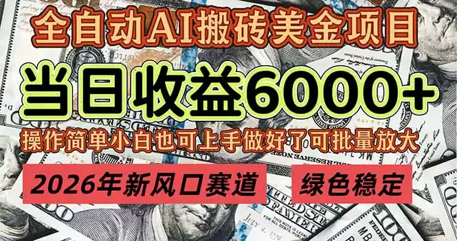 2026年新风口赛道，当日6000+以上，可批量放大，月收入20万+，长期绿色稳定的项目-鑫梵淘