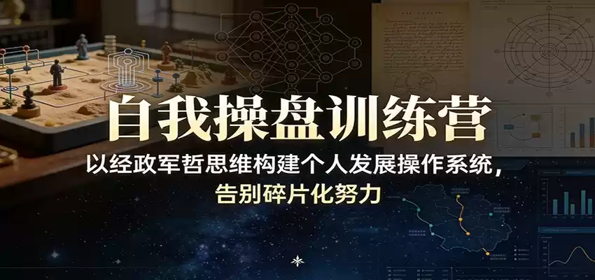 自我操盘训练营：以经政军哲思维构建个人发展操作系统，告别碎片化努力-鑫梵淘