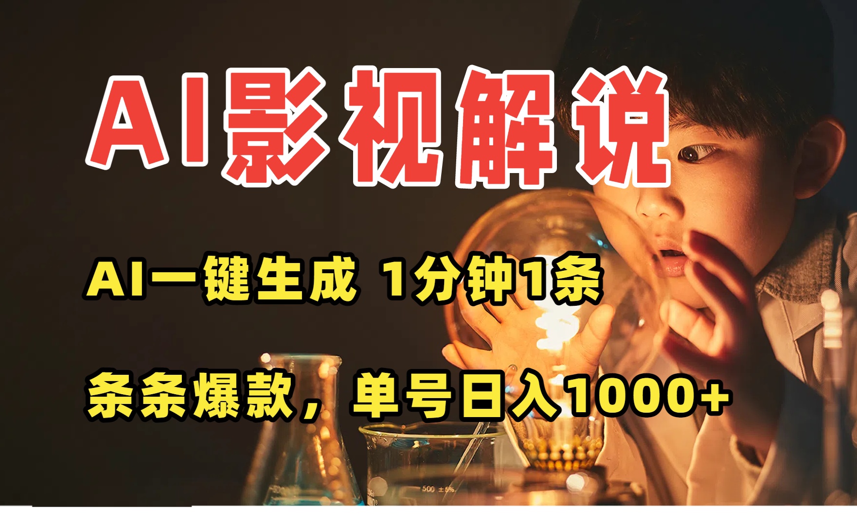 AI一键生成影视解说视频，无需剪辑1分钟1条，条条爆款，多平台变现日入…-鑫梵淘