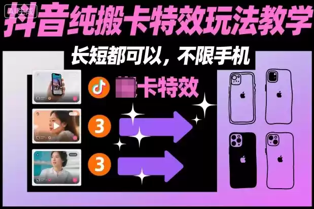 某社群抖音纯搬卡特效玩法教学，长短都可以，不限手机-鑫梵淘