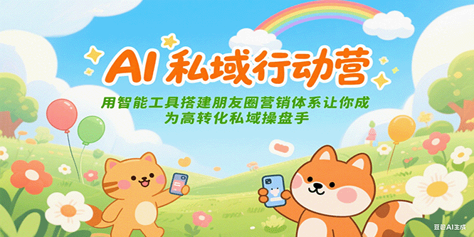 AI私域行动营：用智能工具搭建朋友圈营销体系让你成为高转化私域操盘手-鑫梵淘