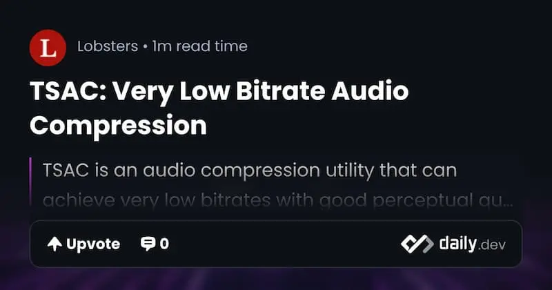 TSAC ｜音频压缩-鑫梵淘