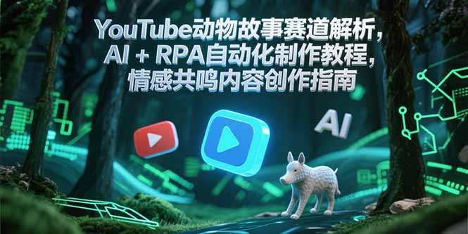 YouTube动物故事赛道解析，AI+RPA自动化制作教程，情感共鸣内容创作指南-鑫梵淘