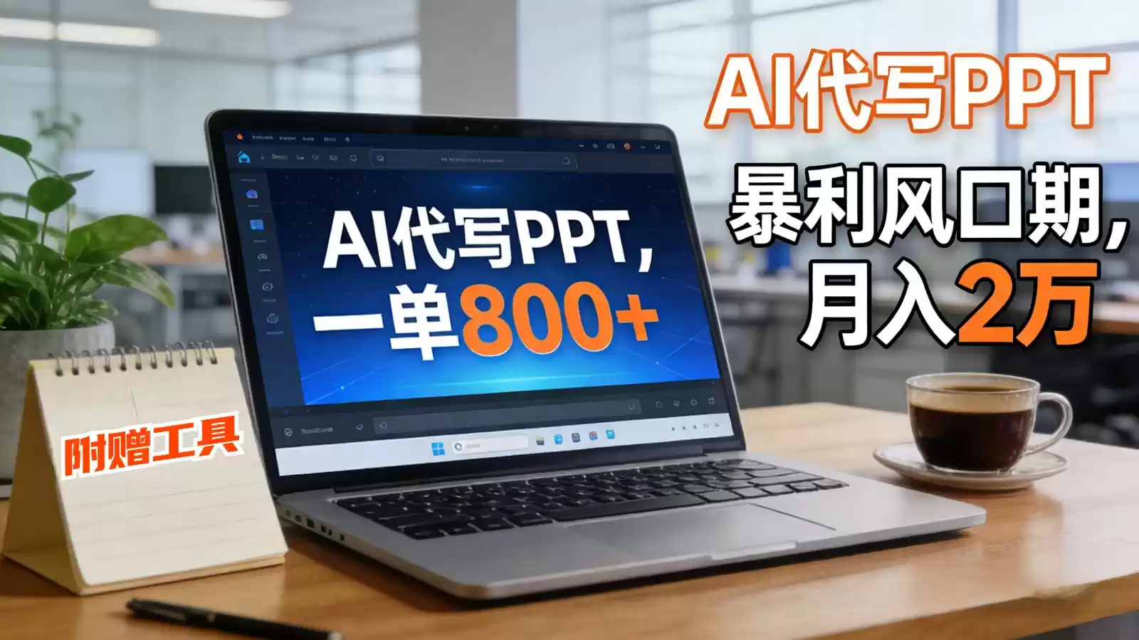 AI 代写做 PPT！一单狂赚 800+，风口期月入 2 万(工具 + 提示词直接送)-鑫梵淘