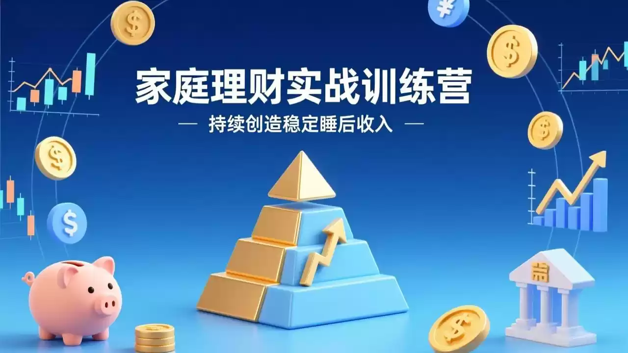 家庭理财实战训练营：从0到1建体系，三阶进阶层层递进，助你持续创造稳定睡后收入-鑫梵淘