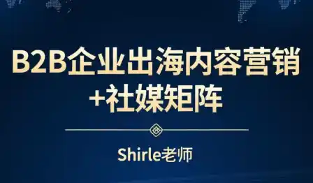 shirle老师·B2B企业出海内容营销+社媒矩阵-鑫梵淘