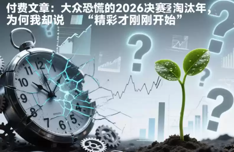 付费文章：大众恐慌的2026决赛淘汰年，为何我却说“精彩才刚刚开始”？-鑫梵淘