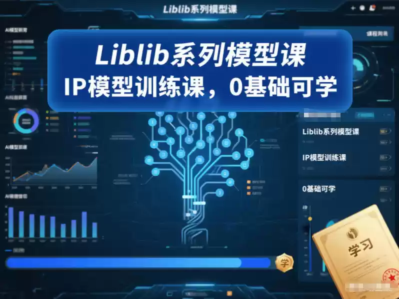 Liblib系列模型课，IP模型训练课，0基础可学-鑫梵淘