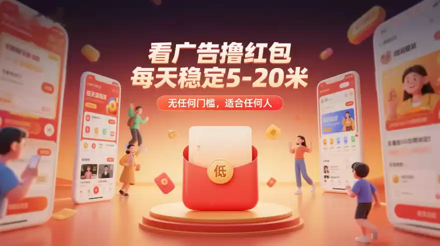 看广告撸红包，每天稳定5-20米，无任何门槛，适合任何人-鑫梵淘
