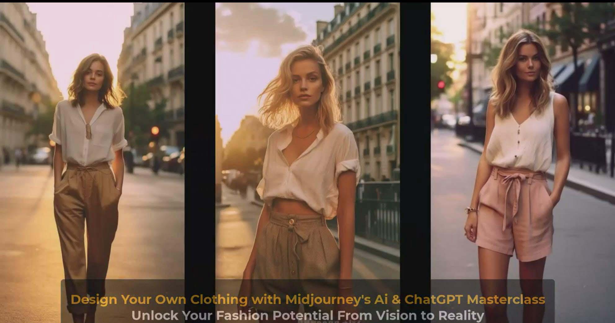 图片[9]-利用 Midjourneys Ai 人工智能设计自己的服装AI大师班-10节课-中英字幕-鑫梵淘