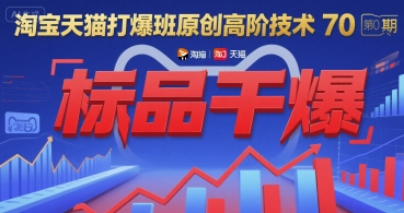 淘宝天猫打爆班原创高阶技术第70期：标品干爆-鑫梵淘