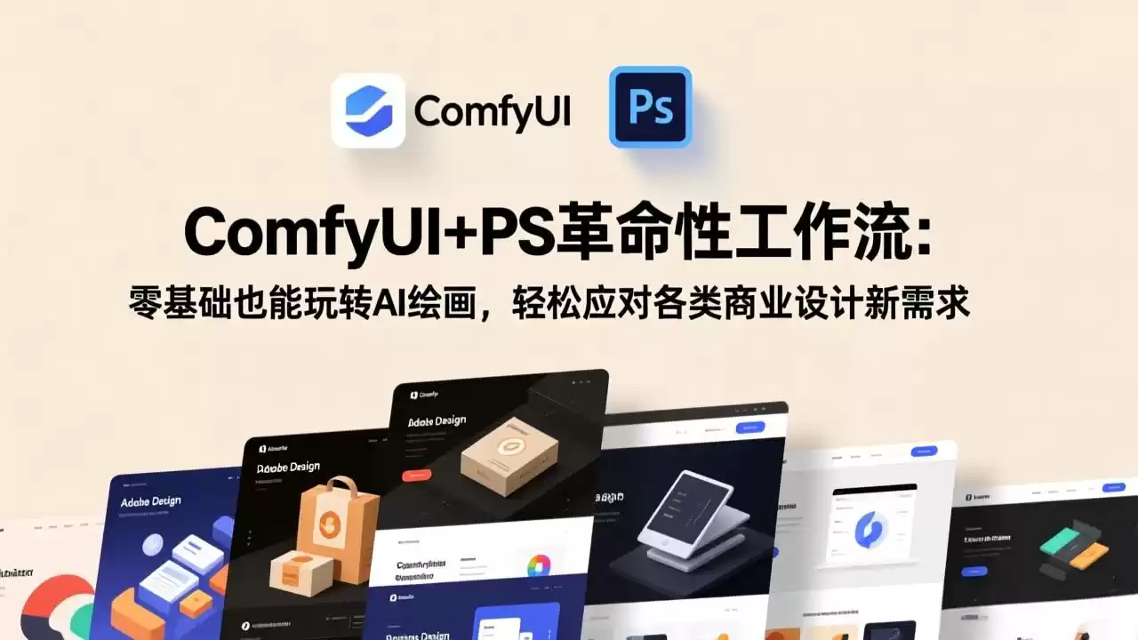 ComfyUI+PS革命性工作流：零基础也能玩转AI绘画，轻松应对各类商业设计新需求-鑫梵淘