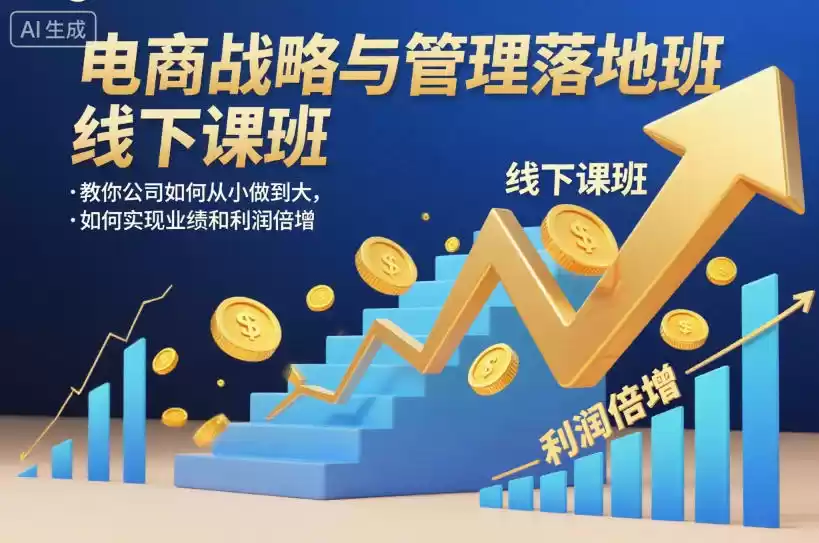 电商战略与管理落地班线下课，教你公司如何从小做到大，如何实现业绩和利润倍增【录音】-鑫梵淘