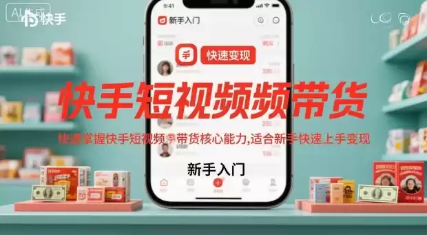 快手短视频带货，快速掌握快手短视频带货核心能力，适合新手快速上手变现-鑫梵淘