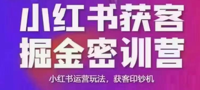 小红书获客掘金线下课，录音+ppt照片，小红书运营玩法，获客印钞机-鑫梵淘