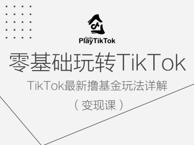 零基础玩转TiKToK变现课，TikTok最新撸基金玩法详解-鑫梵淘