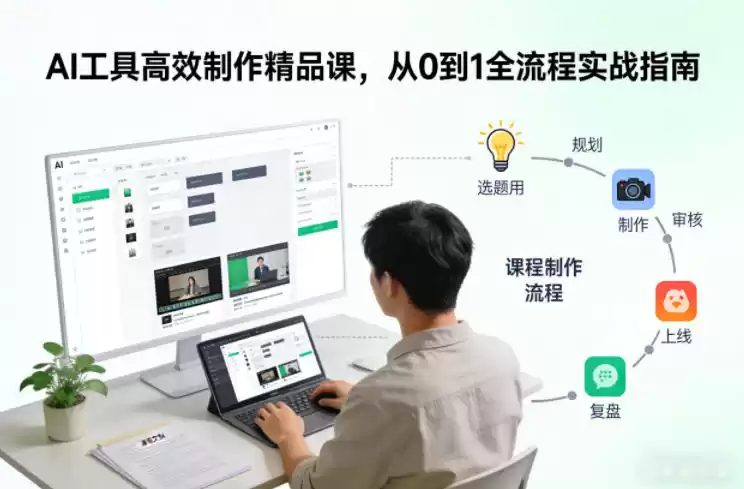 AI工具高效制作精品课，从0到1全流程实战指南-鑫梵淘