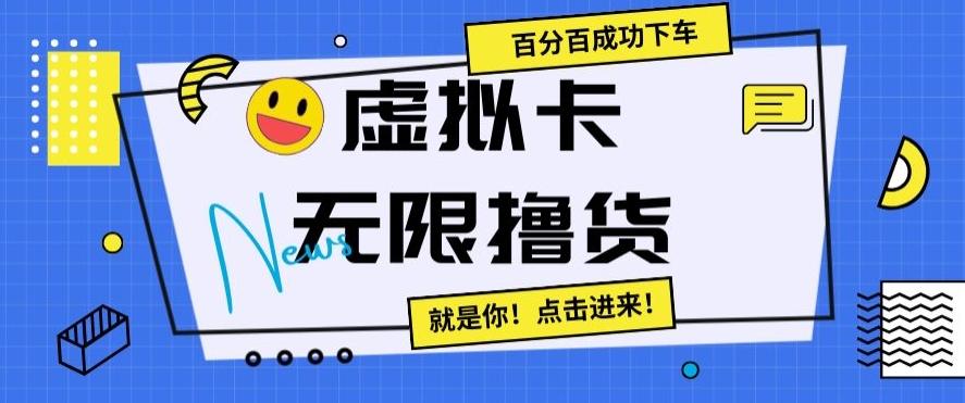 虚拟卡无限撸货，百分百成功下车【仅揭秘】-鑫梵淘