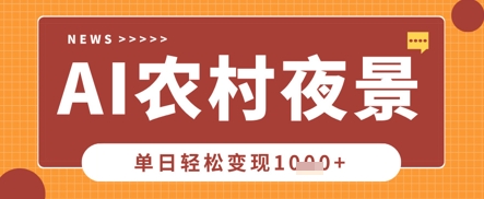Deepseek制作农村夜景视频，一条视频点赞20W+，单日变现数张-鑫梵淘