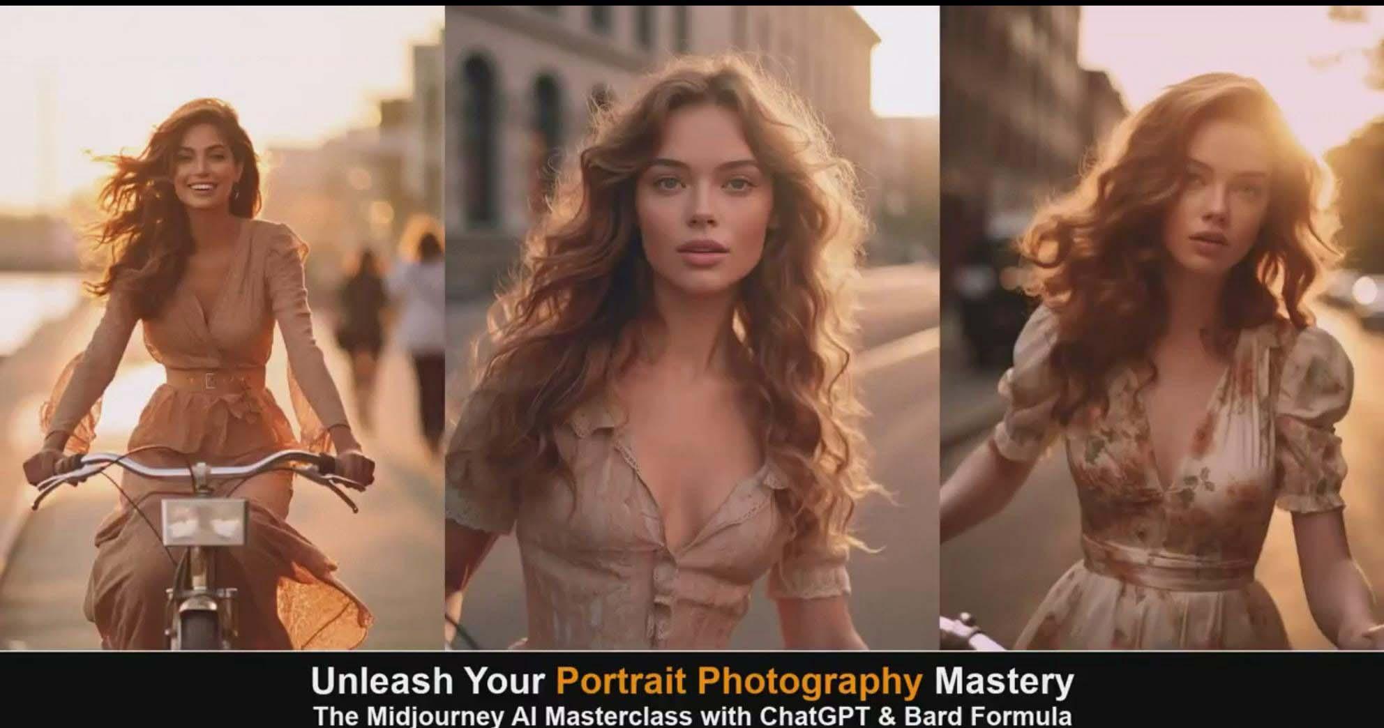 图片[4]-(9312期)Midjourney v5 ChatGPT 和 Bard AI人工智能人像摄影大师班-15节-中英字幕-鑫梵淘