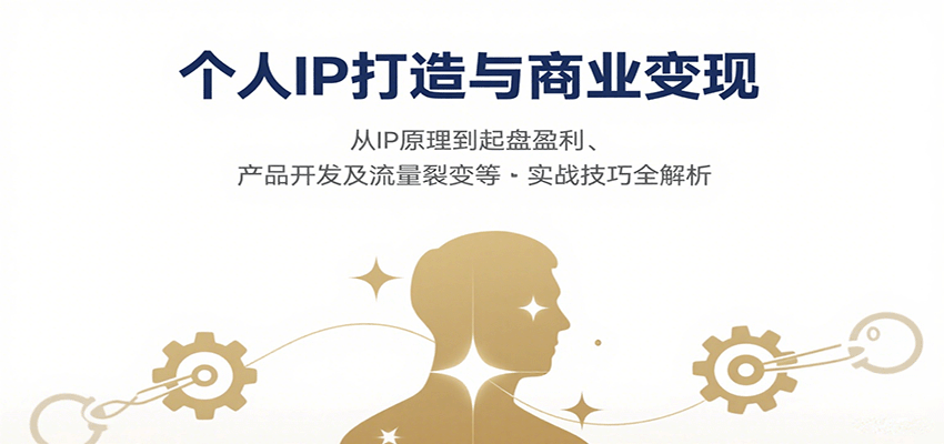个人IP打造与商业变现，从IP原理到起盘盈利、产品开发及流量裂变等实战技巧全解析-鑫梵淘