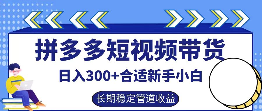 拼多多短视频带货日入300+，实操账户展示看就能学会-鑫梵淘
