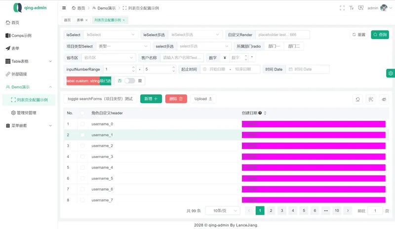 qing-admin(基于Vue3构建的企业级后台管理框架)-鑫梵淘