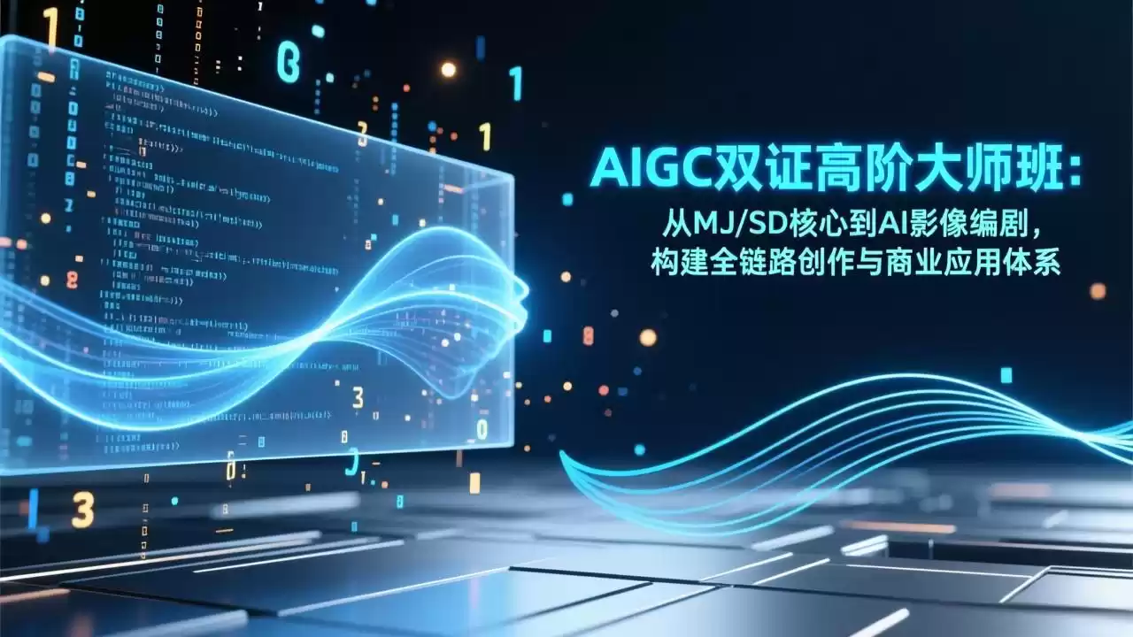 AIGC双证高阶大师班：从MJ/SD核心到AI影像编剧，构建全链路创作与商业应用体系-鑫梵淘