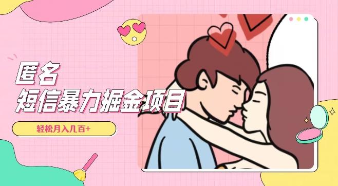 全网首发，揭秘超冷门匿名短信项目，通过信息差日入几百+【揭秘】-鑫梵淘