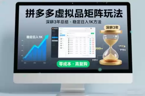 深耕3年之久总结,拼多多虚拟品矩阵玩法,稳定日入1K方法【揭秘】