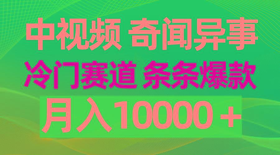 (9627期)中视频奇闻异事，冷门赛道条条爆款，月入10000＋-鑫趣淘