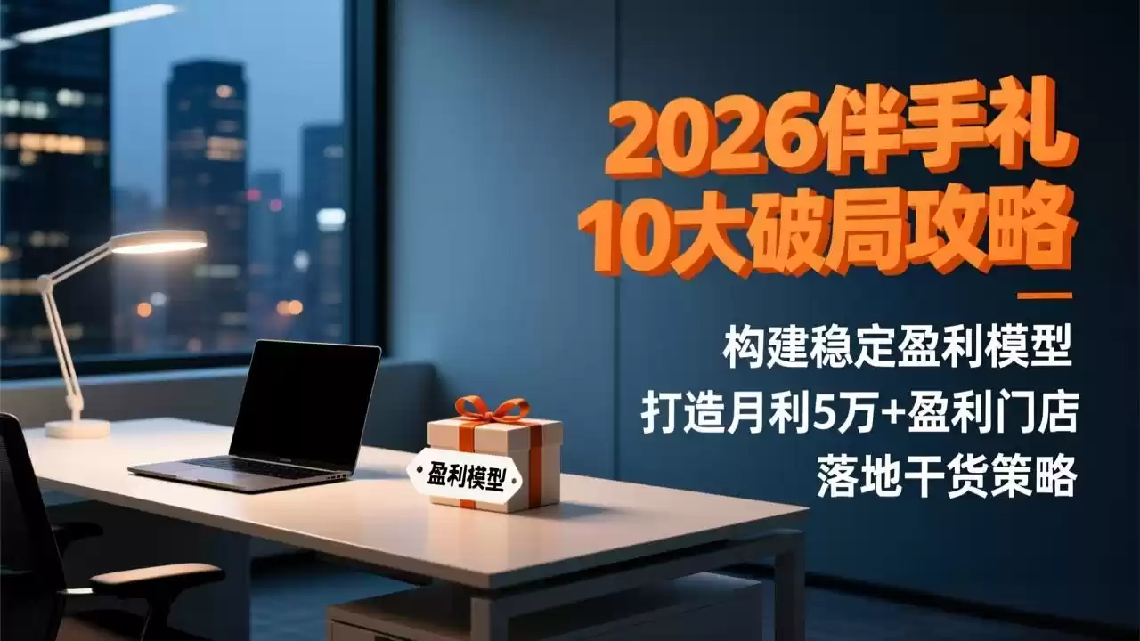 2026伴手礼10大破局攻略：构建稳定盈利模型，打造月利5万+盈利门店，落地干货策略-鑫梵淘