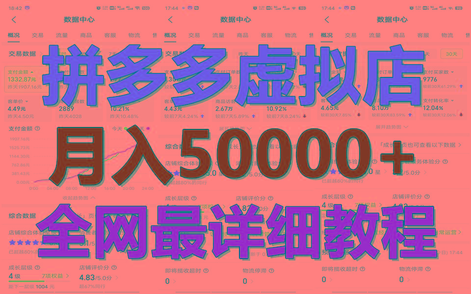 拼多多虚拟电商训练营月入50000+你也行，暴利稳定长久，副业首选-鑫梵淘