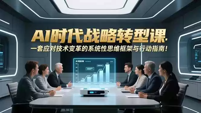 AI时代战略转型课：一套应对技术变革的系统性思维框架与行动指南！-鑫梵淘